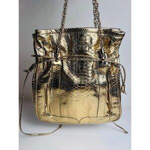 Kate Spade Gold Snake Print Shoulder Bag